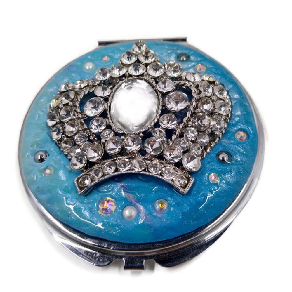 Princess Crown Tiara Compact Mirror Cosmetic Beaut